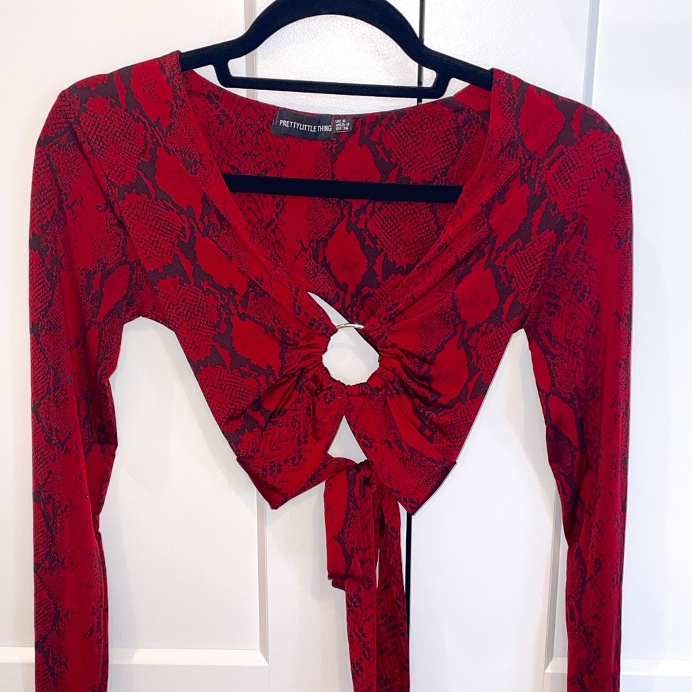 PrettyLittleThing SnakeSkin Top
